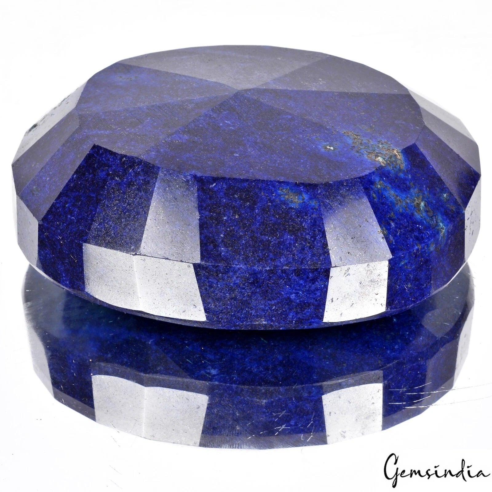 Blue Sapphire Loose Gemstone, Oval Cut, Color Enhanced — 94x76x35mm, 3050 Ct, Madagascar