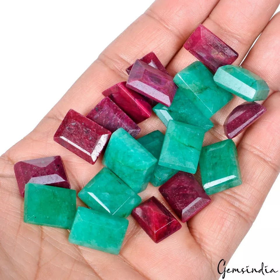 Ruby Lot, Loose Gemstone, Color Enhanced — 21 Pieces, 14mm to 17mm, 340 Ct, Madagascar
