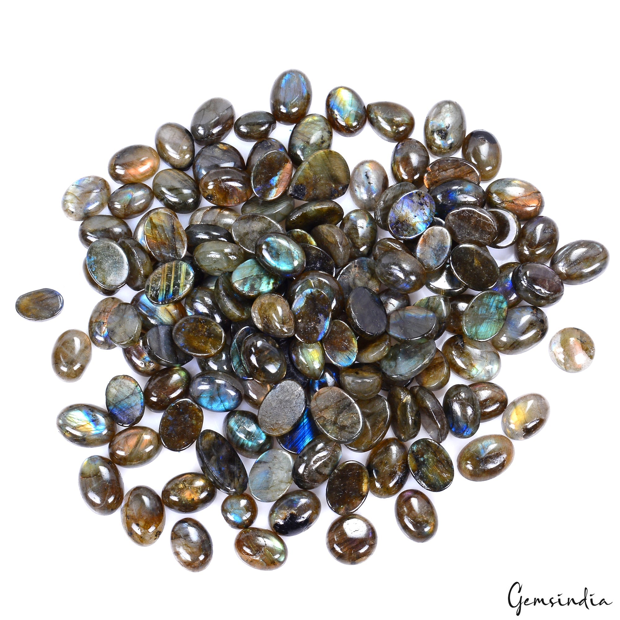 1300Ct Natural Multi Labradorite Mix Shape Cabochon Loose Gemstone Wholesale Lot
