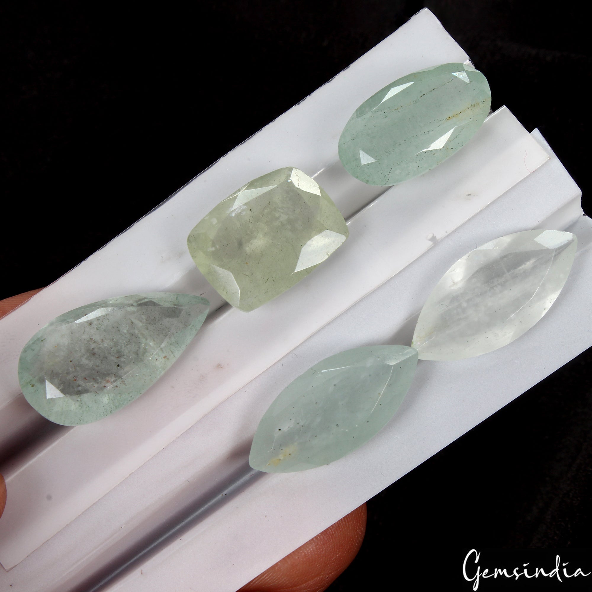 56.50 Ct Natural Aquamarine Mixed Cut 17-23mm Lot~ 5 Pcs Faceted Loose Gemstones