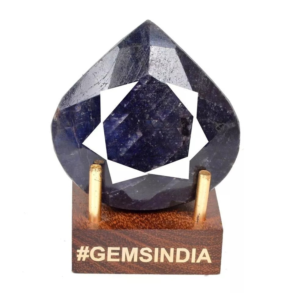 630 Ct Natural Blue Sapphire Pear Faceted Earth Mined Museum Size Loose Gemstone