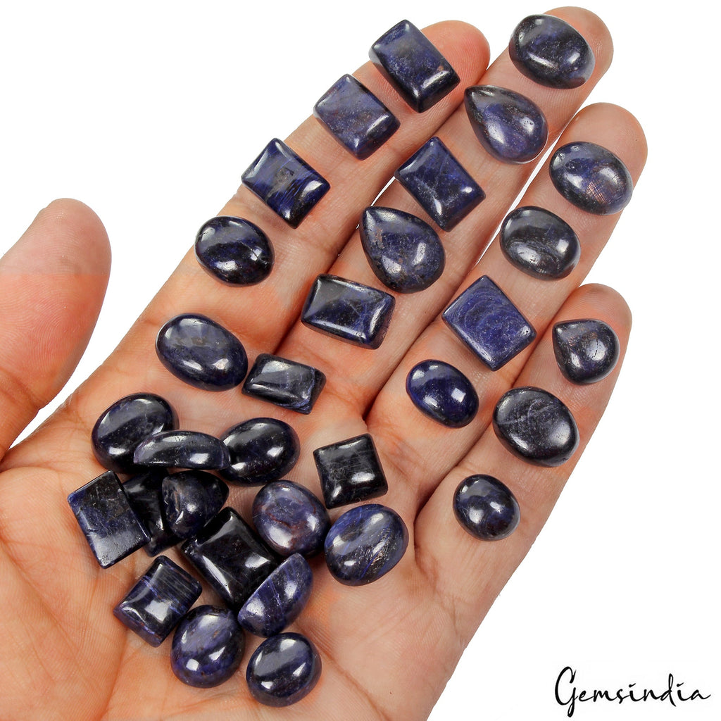 420 Cts/32 Pcs Natural Madagascar Blue Sapphire Mix Cab Loose Jewelry Gemstones