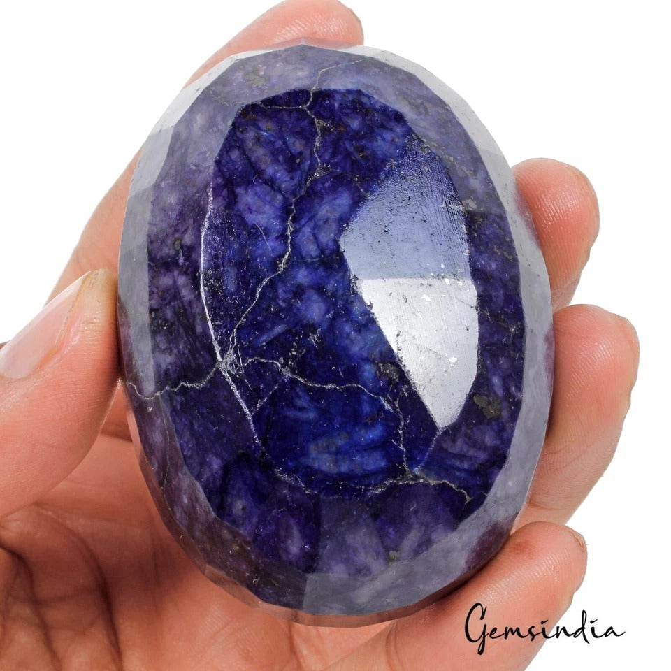 1030Ct Natural Blue Sapphire Oval Cut Loose Earth Mined Huge Gemstone 69x51x31mm
