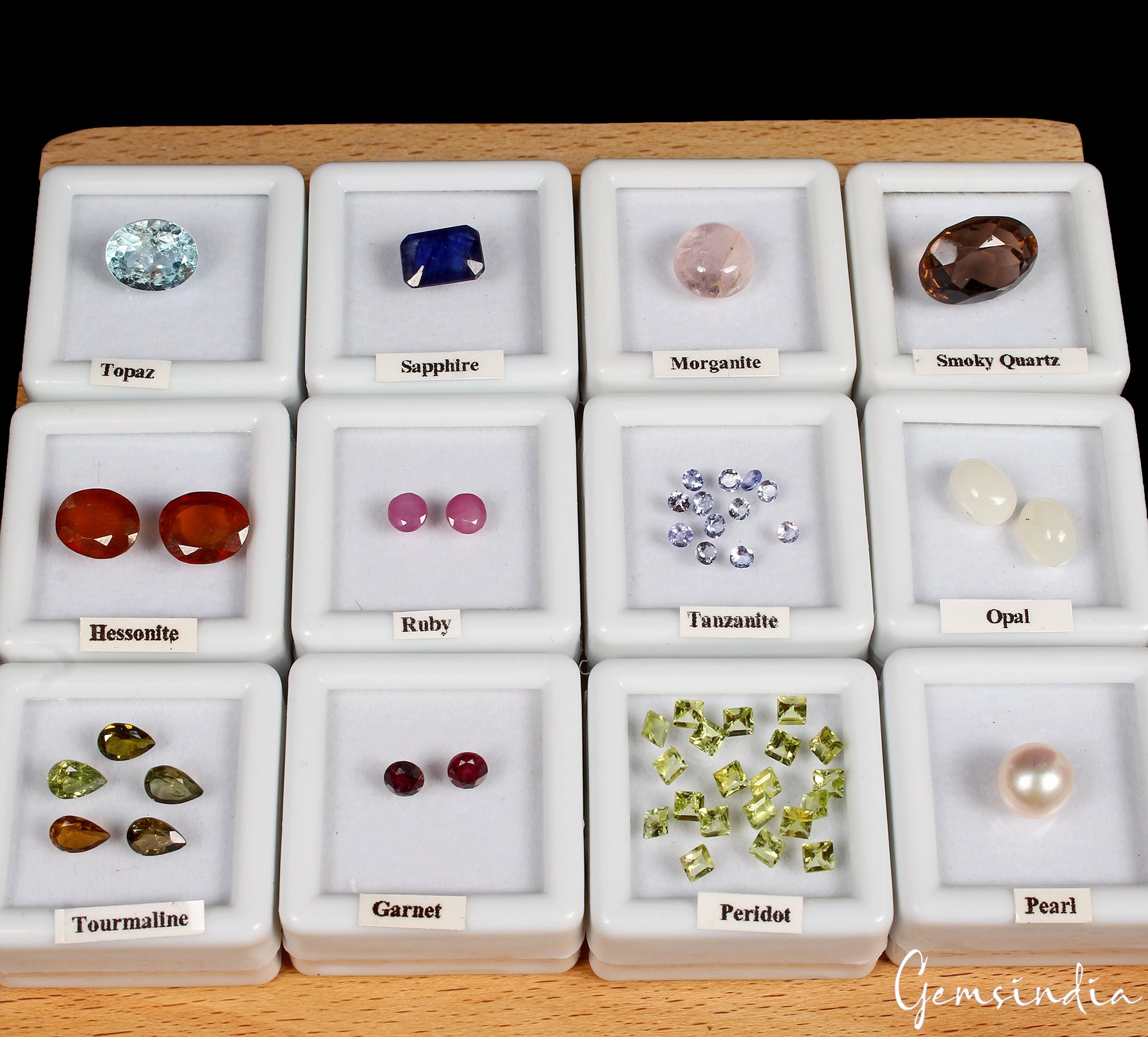 50 Pcs Estate Genuine Semi Precious Loose Mix Cut Jewelry Gemstones Collection