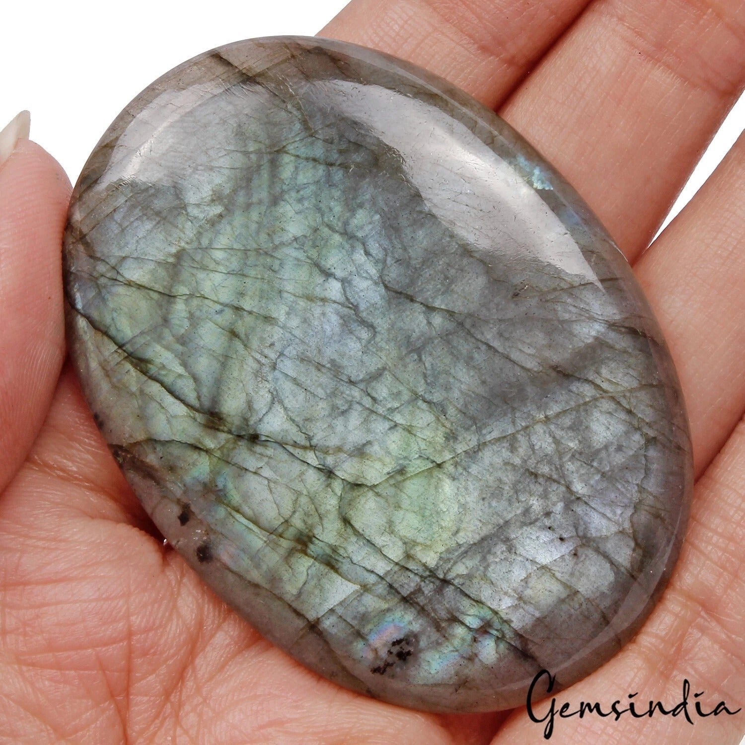 140.60 Cts Natural Untreated Green Shine Labradorite Oval Loose Gem For Pendant