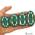 2100 Cts/4 Pcs Natural Brazilian Green Emerald Oval Faceted Cut Loose Huge Gems