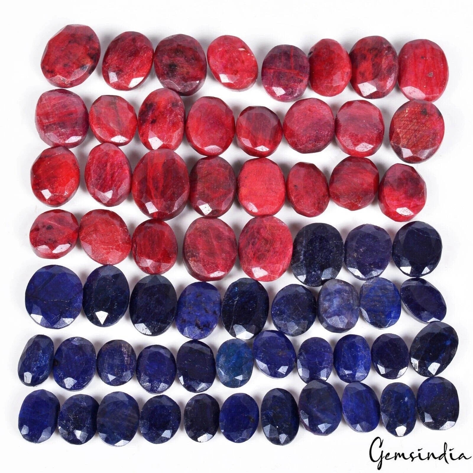 Ruby Lot, Loose Gemstone, Red — 63 Pieces, 11mm to 18mm, 800 Ct, India