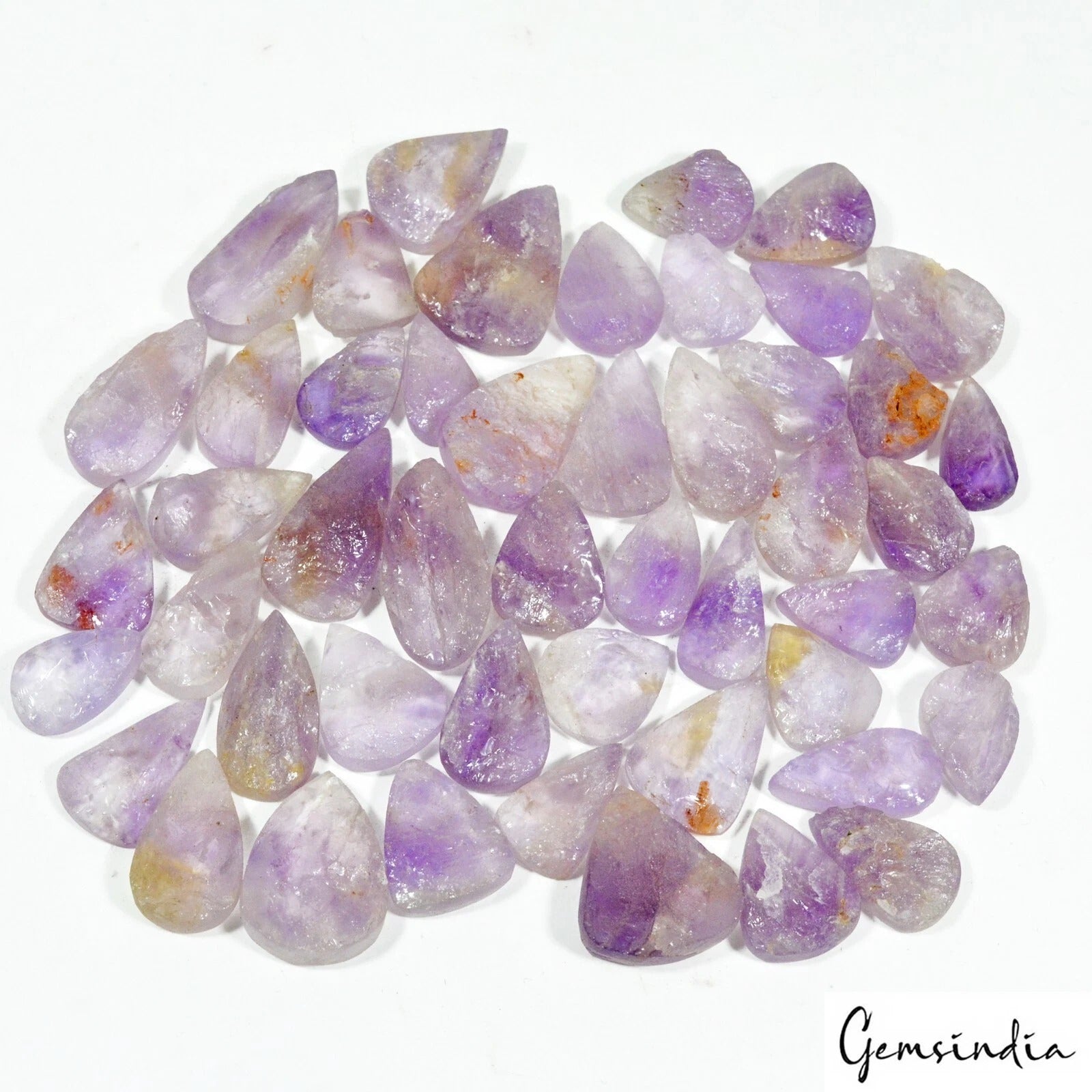 1000 Cts/49 Pcs Natural Untreated Purple Amethyst Druzy Loose Wholesale Gems Lot