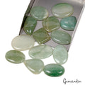 Green Aventurine Lot, Cabochon, Untreated — 13 Pieces, 25mm to 39mm, 630 Ct, Madagascar