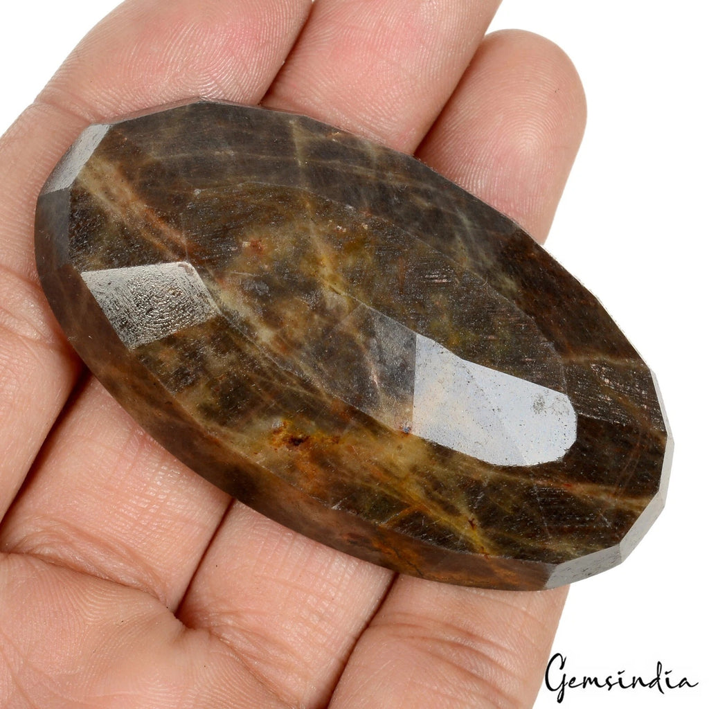 Sapphire Loose Gemstone, Untreated, Black — 68x38x18 mm, 500 Ct, Madagascar