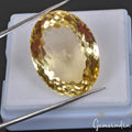 Oval Cut Natural Unheated Top Yellow Citrine Brazil 50.30 Ct 27x20x14mm Gemstone