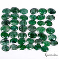 228.30 Cts/43 Pcs Natural Brazilian Green Emerald Oval Cut Loose 14-18mm Gem Lot