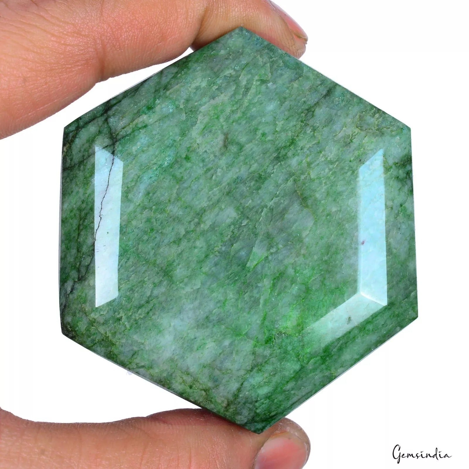 1600 Ct~ Natural Green Emerald Hexagon Cut Earth mined Huge Collective Gemstone