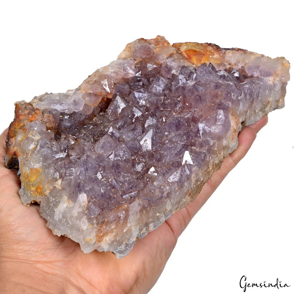 4950 Cts Natural Amethyst Quartz Crystal Cluster Rough Druzy Geode Healing Stone