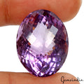 36.80 Cts Natural Rich Purple Amethyst Oval Checker Cut Loose Unheated Gemstone