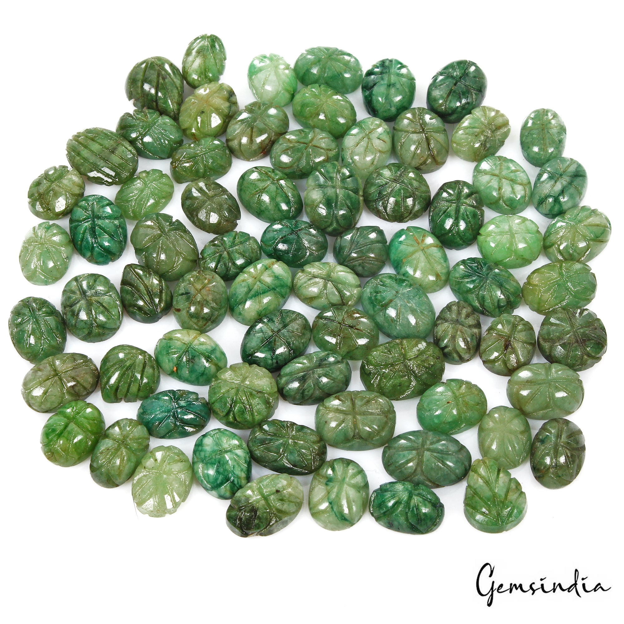 Emerald Lot, Loose Gemstone, Green — 71 Pieces, 12mm to 17mm, 600 Ct, Brazil