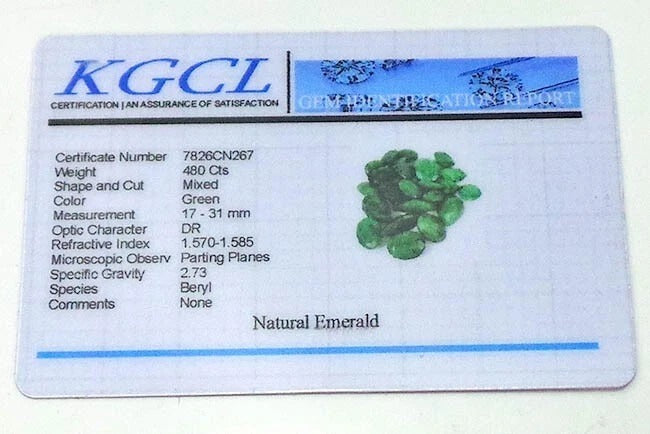Certified 480 Ct Natural Green Emerald Mix Cut Loose 17-31mm Gemstones Lot~ 28Pc