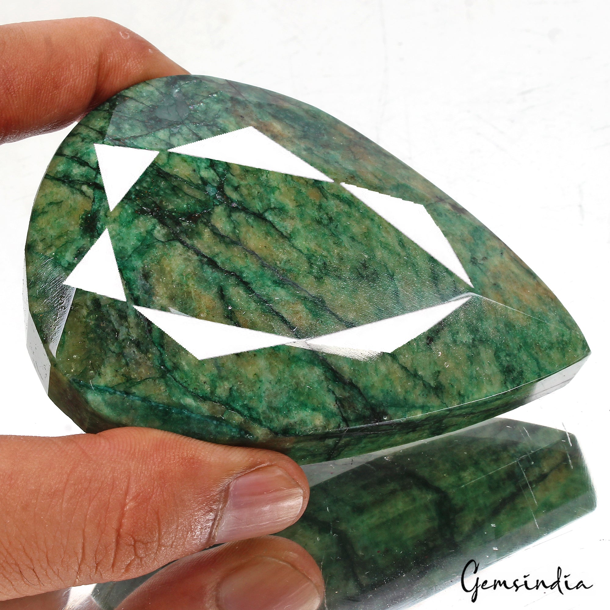 1240 Cts Natural Brazilian Green Emerald Pear Faceted Earth Mined Loose Huge Gem
