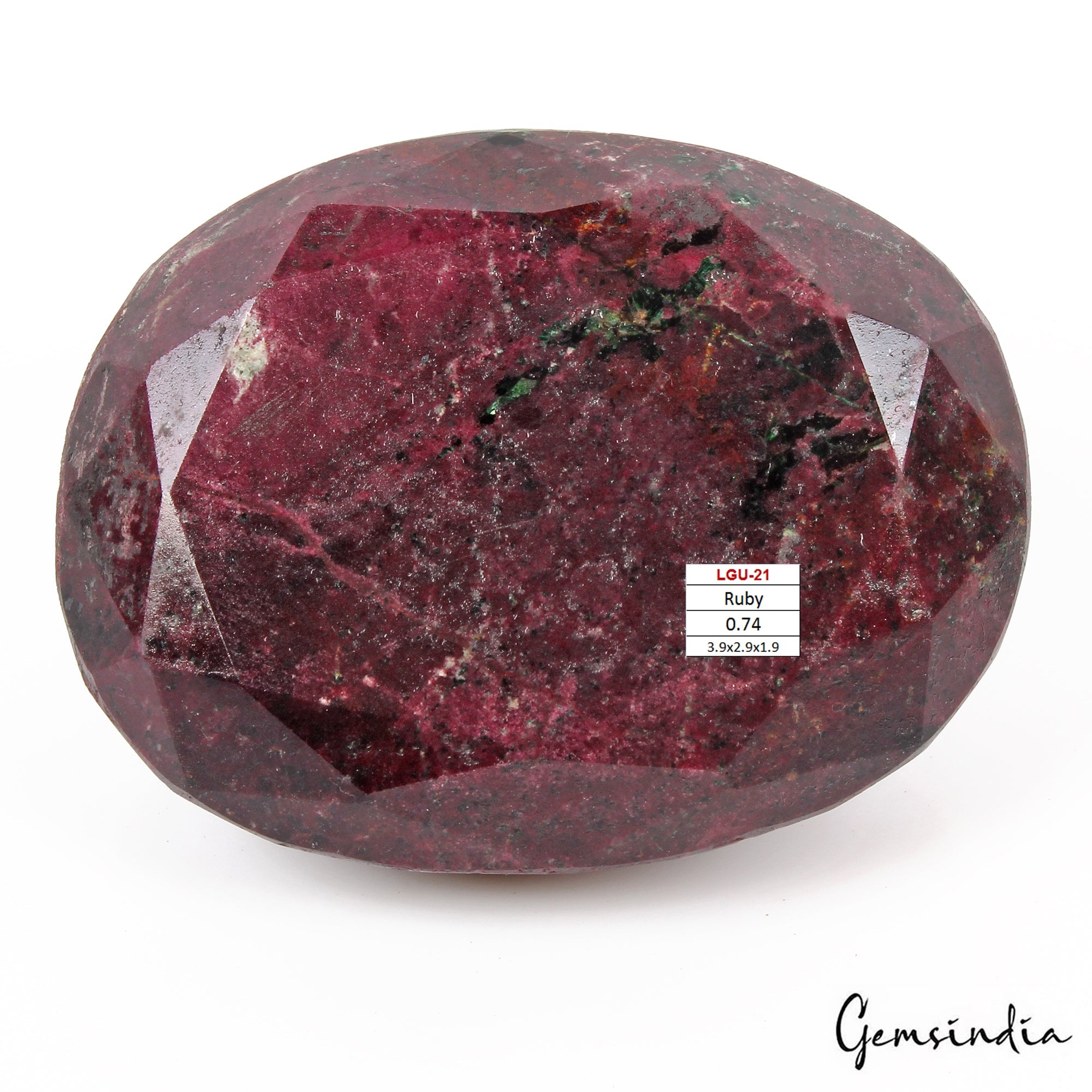 Natural Untreated Red Ruby 740 Gram Very Large Oval Cut Faceted Loose Gemstone