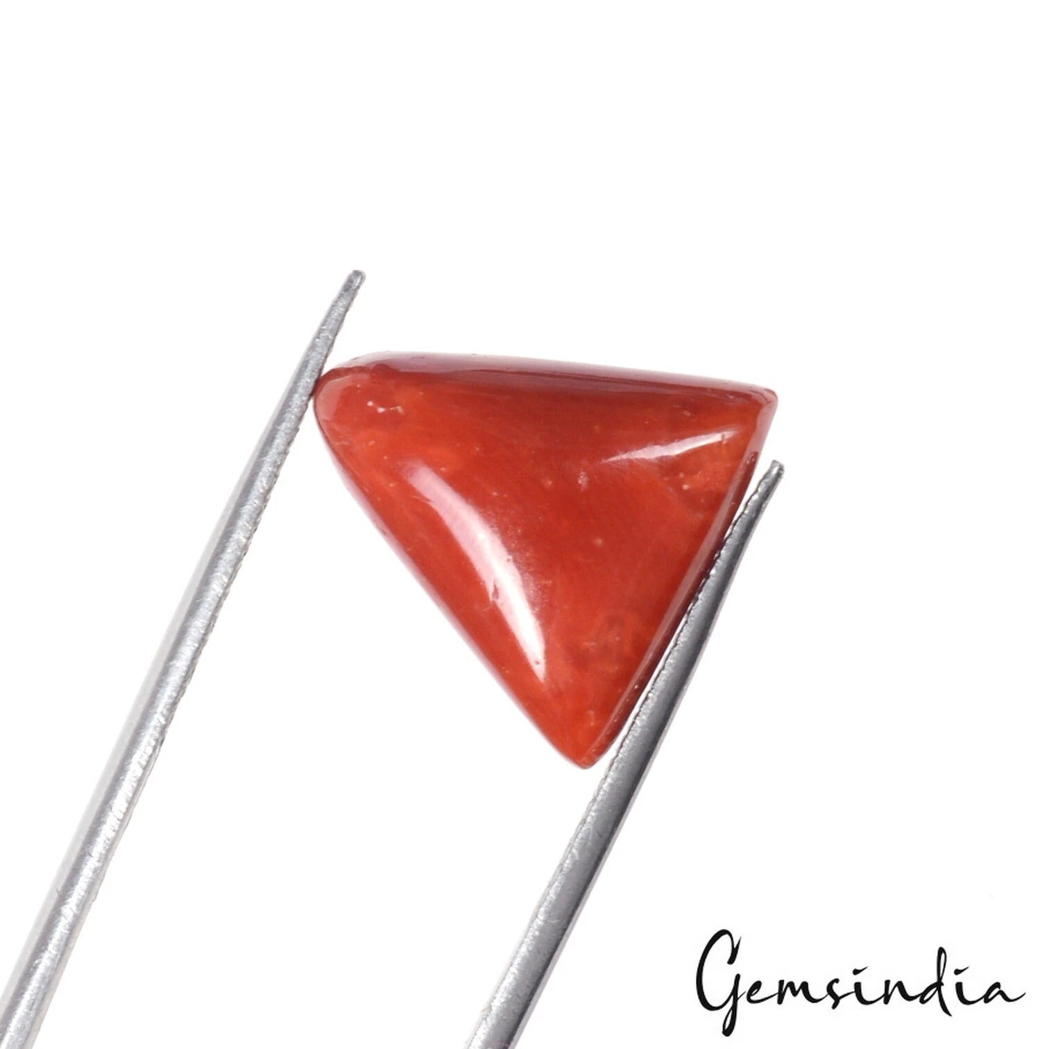 Coral Cabochon, Orange — 13x13x7 mm, 8.00 Ct