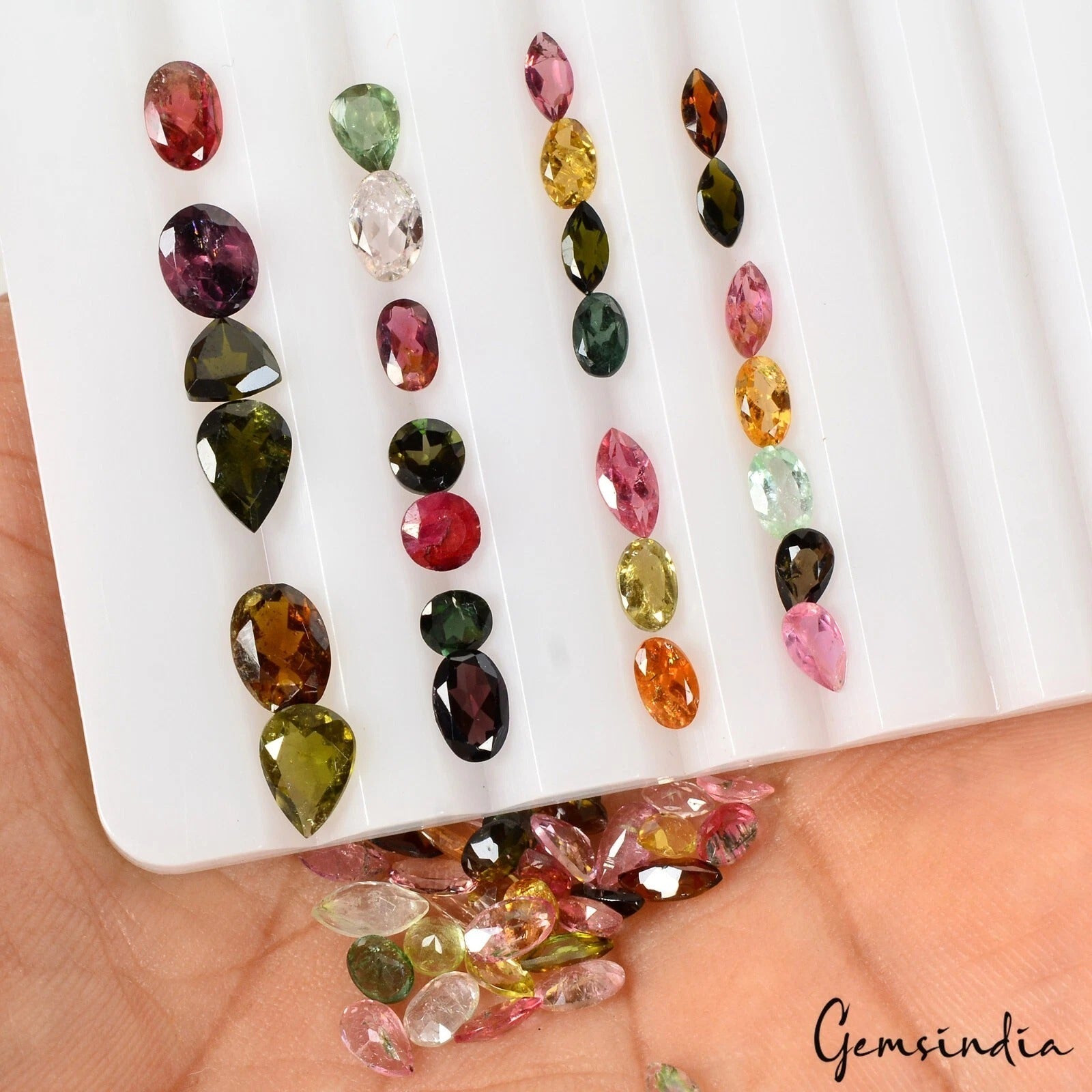 13.50 Cts Natural Tourmaline Multi Color Mix Cut Loose Unheated 2-11mm Gemstones