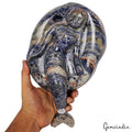 4.9 Kilo Gorgeous Blue Sodalite Mermaid Statue Hand Carved Rock Figurine 12 Inch