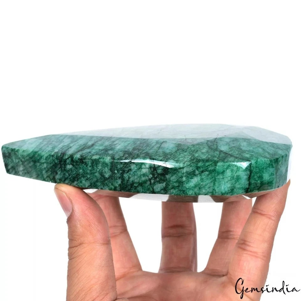 3100 Ct Natural Green Emerald Earth Mined Pear Brazilian Huge Gemstone 146*95mm