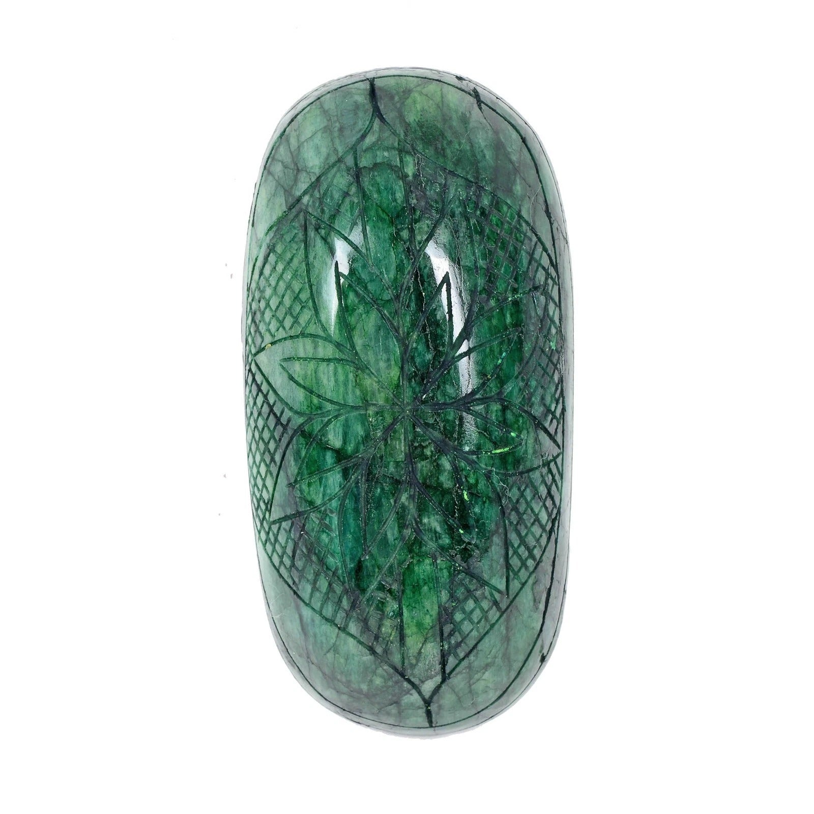 Brazilian Emerald Carving — 137 x 67 x 38 mm, 3075 Ct, Brazil