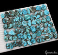 800 Ct/63 Pcs Natural Blue Green Spiderweb USA Turquoise Mix Cab Loose Gems Lot
