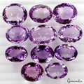 Amethyst Lot, Loose Gemstone, Oval Cut, Purple — 11 Pieces, 17mm to 21mm, 205.70 Ct