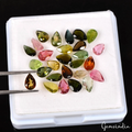 9 Ct Natural Multi Color Tourmaline Pear Cut 5mm-6mm Loose Unheated Gemstones