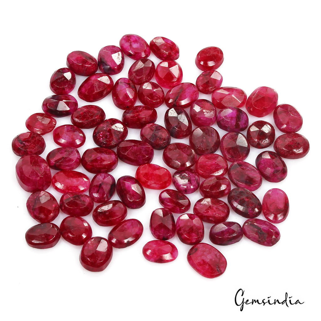 Beryl Lot, Loose Gemstone, Red — 62 Pieces, 11mm to 16mm, 370 Ct, Madagascar