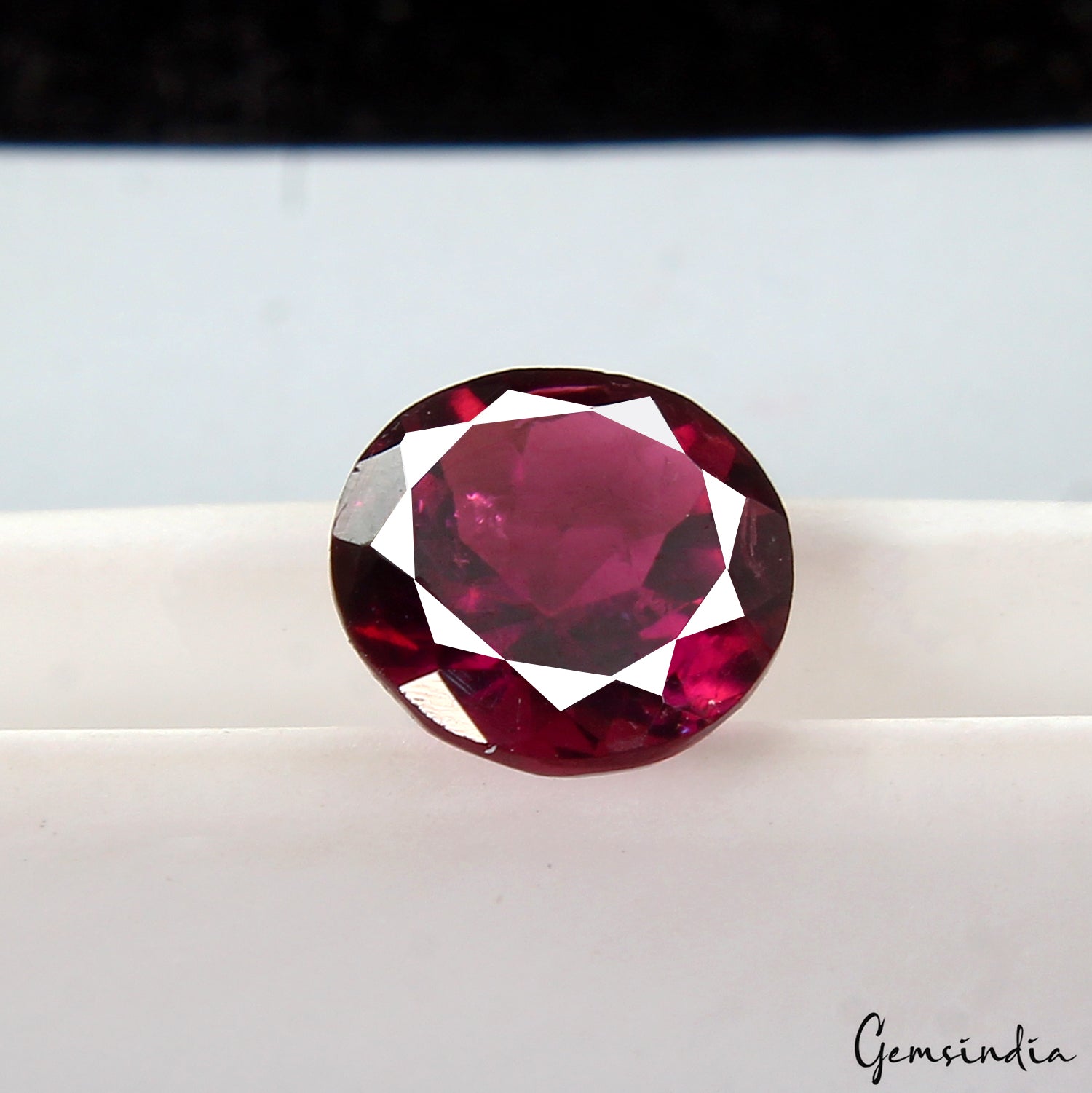 Certified 6mm Round Cut Red Tourmaline (Rubellite) 0.90Ct Genuine Loose Gemstone