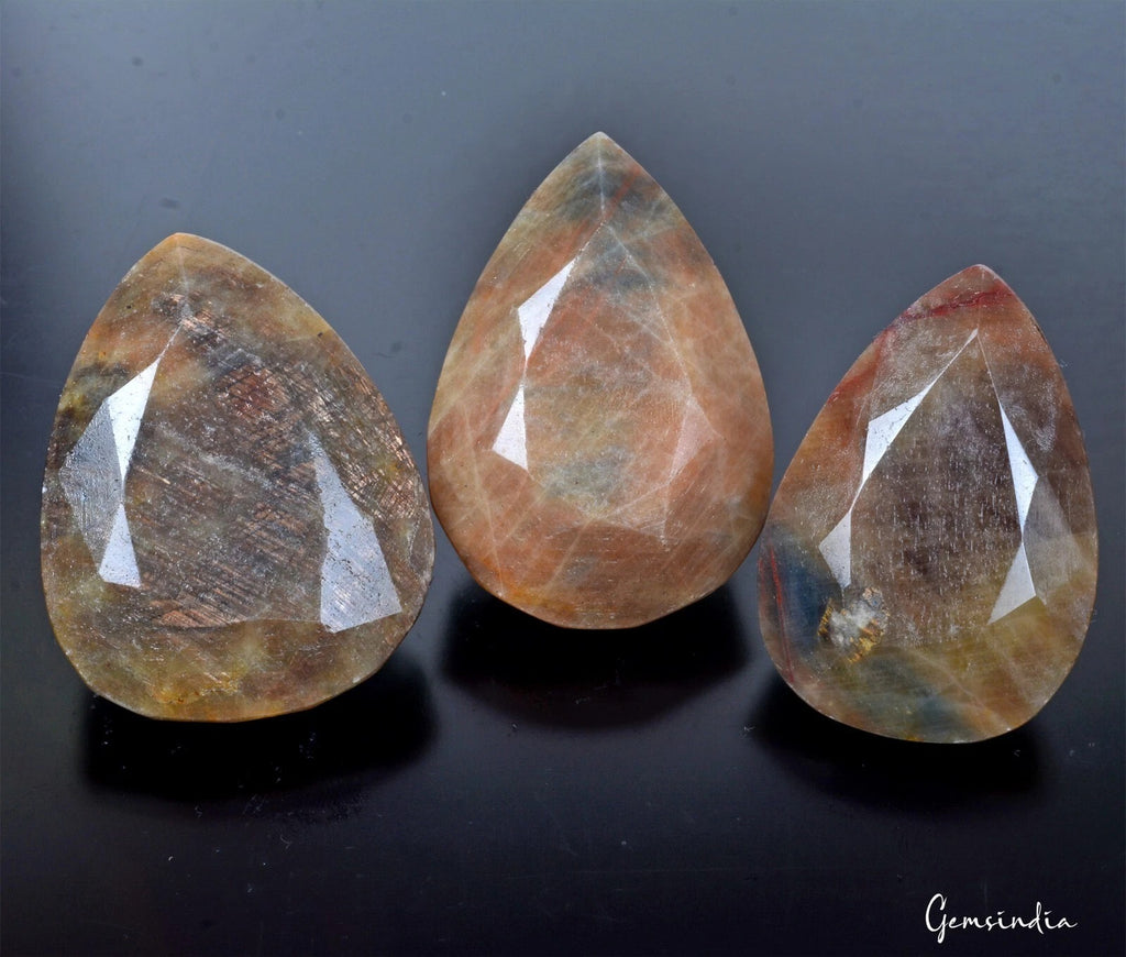 Sapphire Lot, Loose Gemstone, Untreated, Brown — 3 Pieces, 49mm to 52mm, 1070 Ct, Madagascar