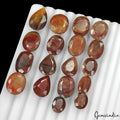 Certified 250 Cts/18 Pcs Natural Untreated Brown Red Sapphire Mix Cut Loose Gems