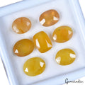 Yellow Sapphire Lot, Loose Gemstone, Untreated — 7 Pieces, 11mm to 12mm, 44.20 Ct, Sri Lanka
