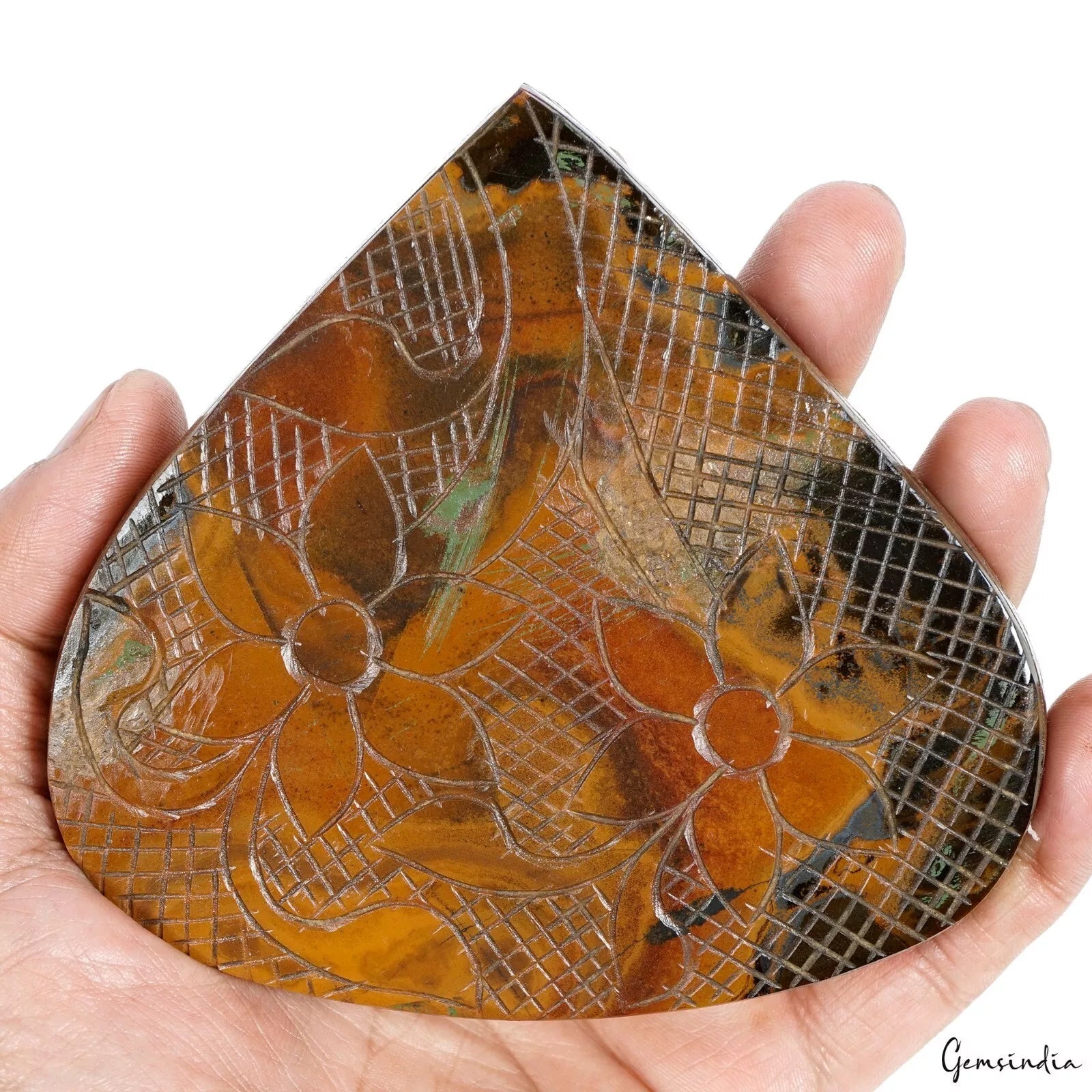 2200 Cts Natural Brown Tiger Eye Hand Carved Huge Untreated Loose Huge Gemstone