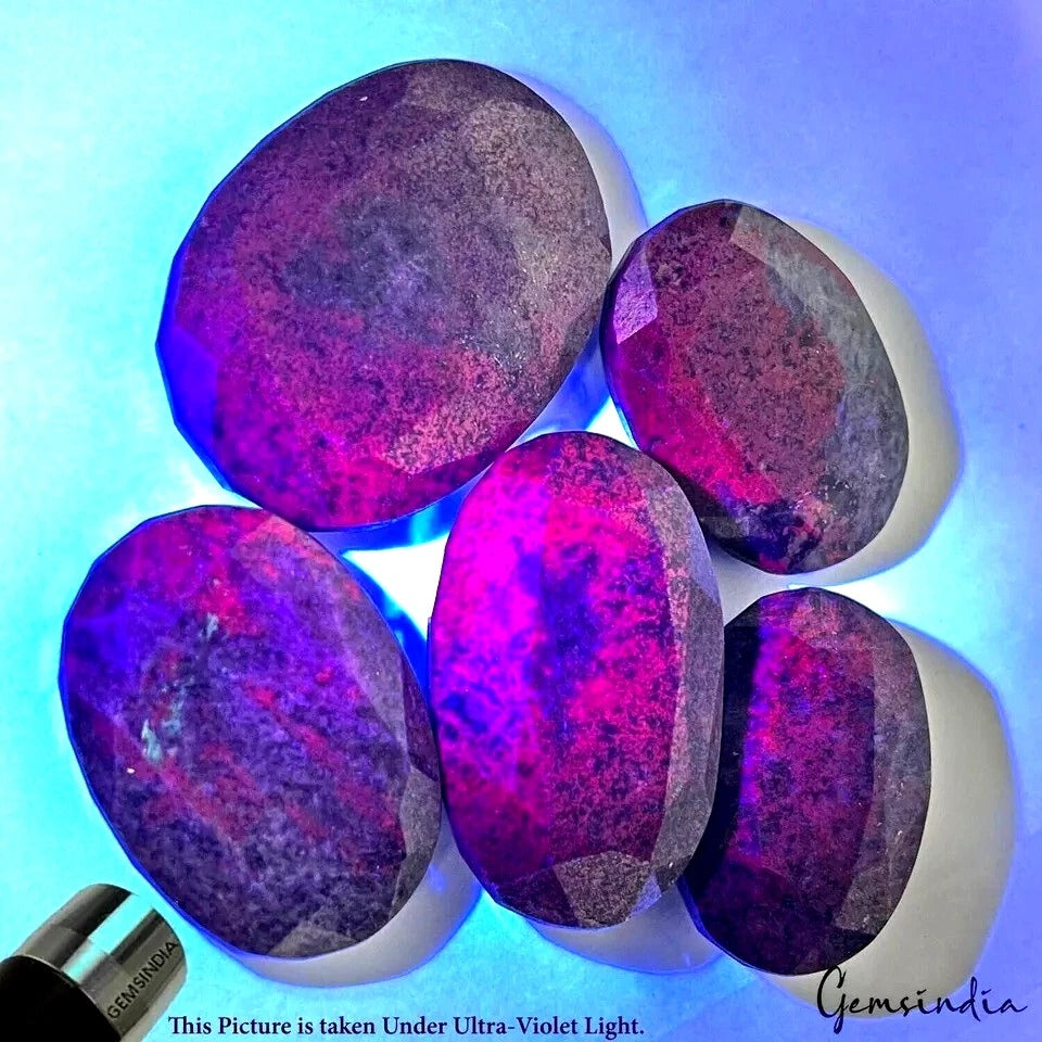 1620Ct Natural Ruby Kyanite Earth mined Oval Cut Loose Faceted Huge Gemstone 5Pc