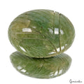 245 Cts Natural Brazilian Green Emerald Oval Cut Both Size Hand Carved Gemstone