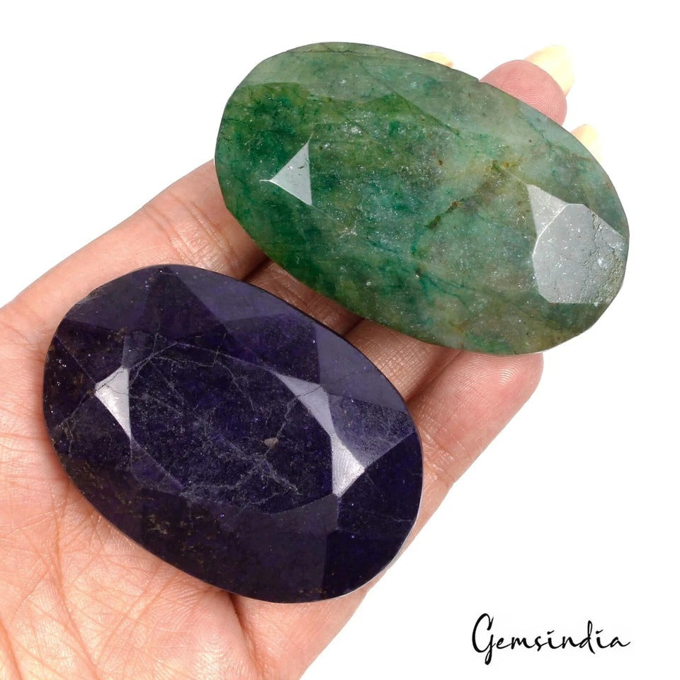 780 Ct Natural Emerald Sapphire Oval Cut Earth Mined Loose Museum Size Gemstones