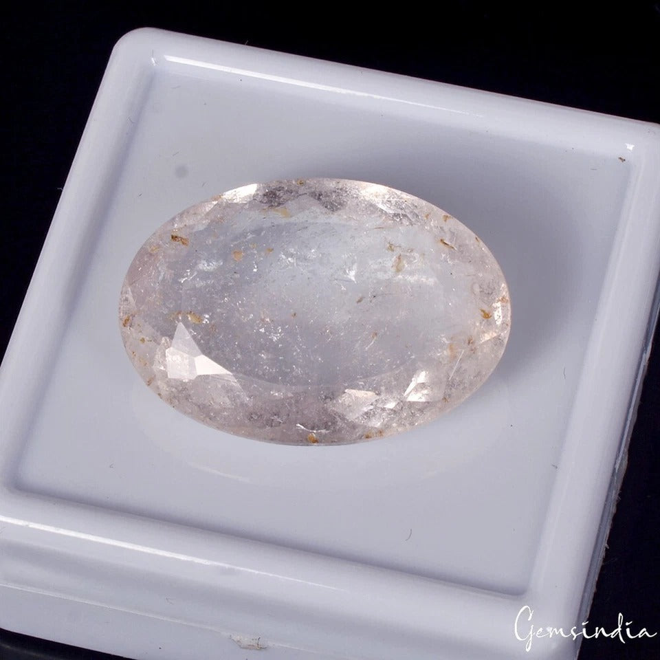 Certified 25.60 Ct Natural Pink Morganite Oval Cut Loose Jewelry Making Gemstone