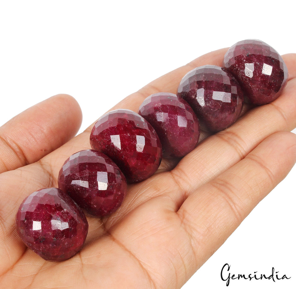 800 Ct Red Ruby Loose Beads Genuine Natural Grade AAA Gemstone Round cut 23-27mm