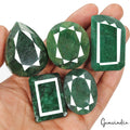 950 Cts/5 Pcs Natural Brazilian Bottle Green Emerald Mix Cut Loose Huge Gems Lot