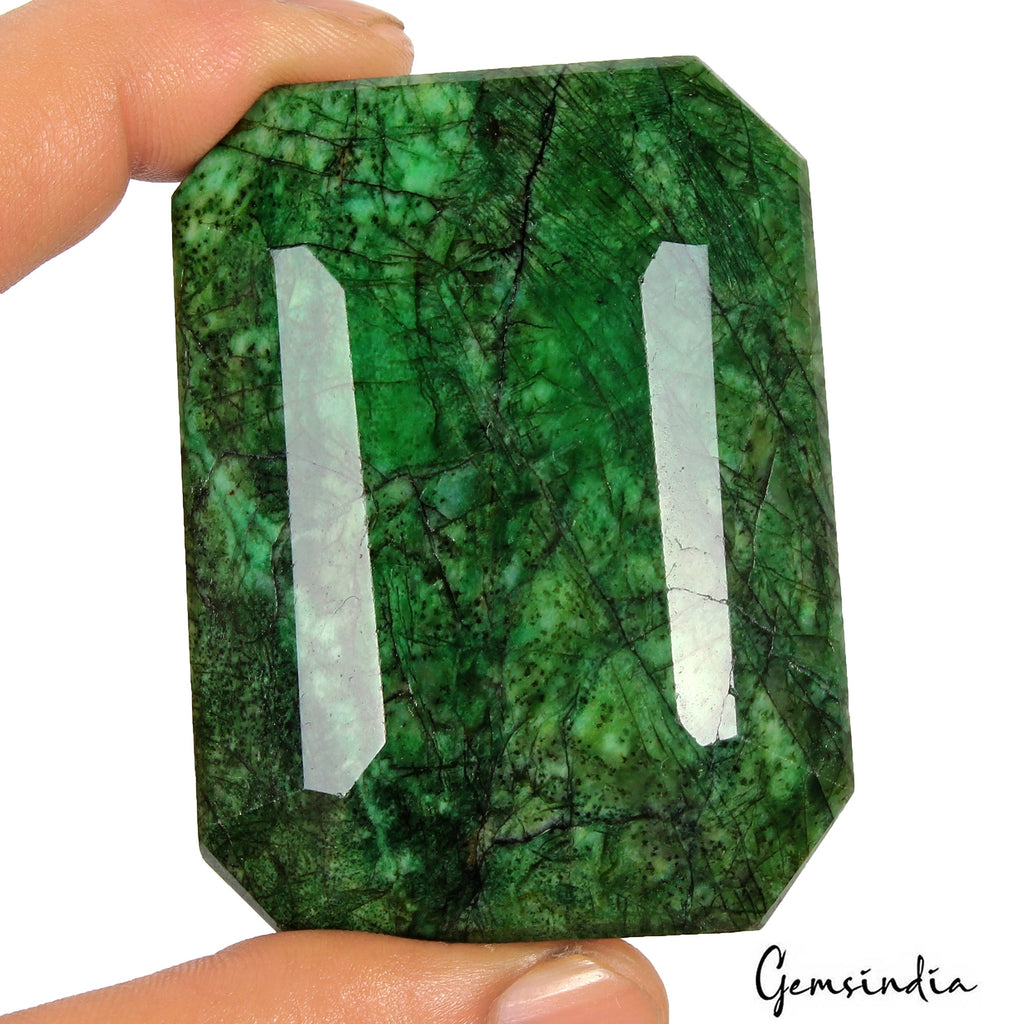 900 Ct Natural Green Brazilian Emerald Octagon Faceted Earth Mined Loose Gems