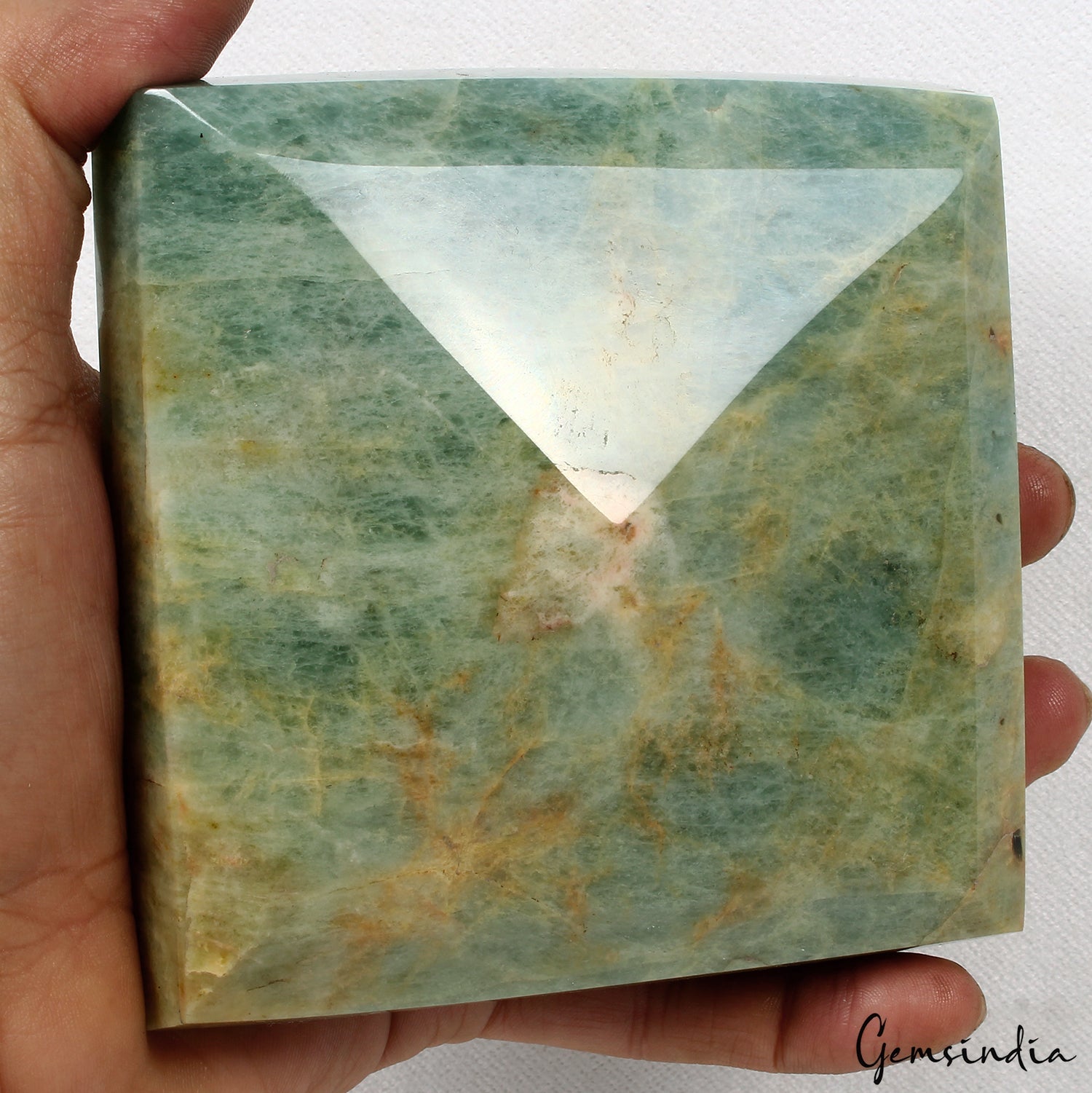 Natural Aquamarine Gemstone 960 Gram - Untreated Square Cut 4.3" Huge Specimen