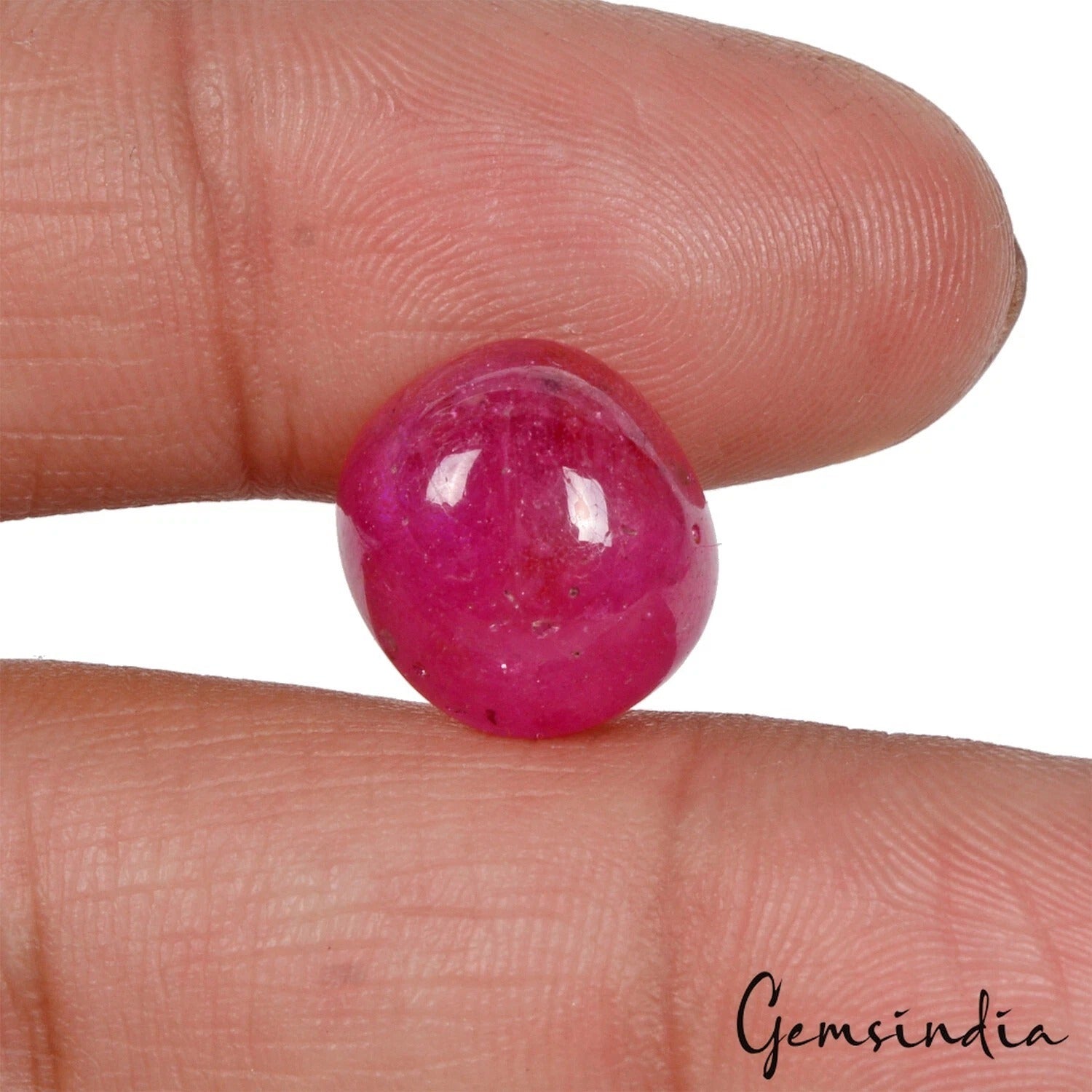 Certified 13.30 Ct Natural Mozambique Pink Red Ruby Oval Cabochon Loose Gemstone