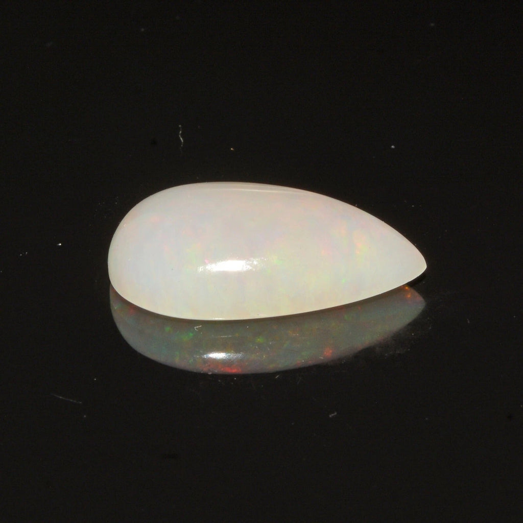 4.30 Cts Natural Untreated Australian Fire Opal Gemstone, Pear Cab Gem For Ring