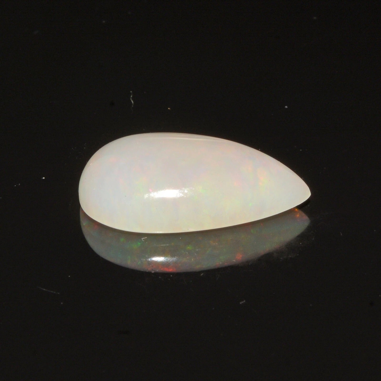 4.30 Cts Natural Untreated Australian Fire Opal Gemstone, Pear Cab Gem For Ring
