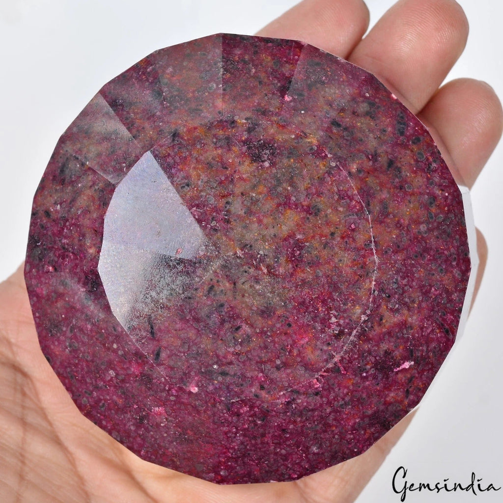 2430 Cts Natural Red Ruby Round Faceted Earth Mined Museum Size Loose Huge Gem