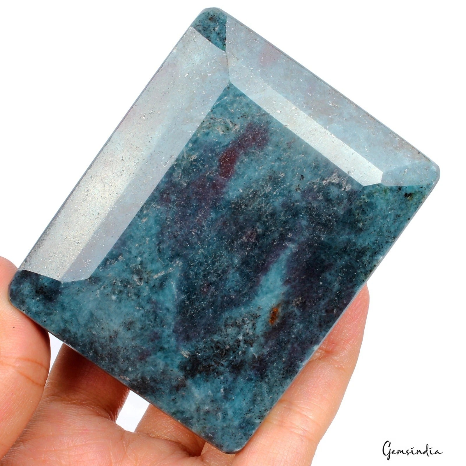 2440 Ct Natural Untreated Bi-Color Ruby Kyanite Emerald Cut Earth Mined Gemstone